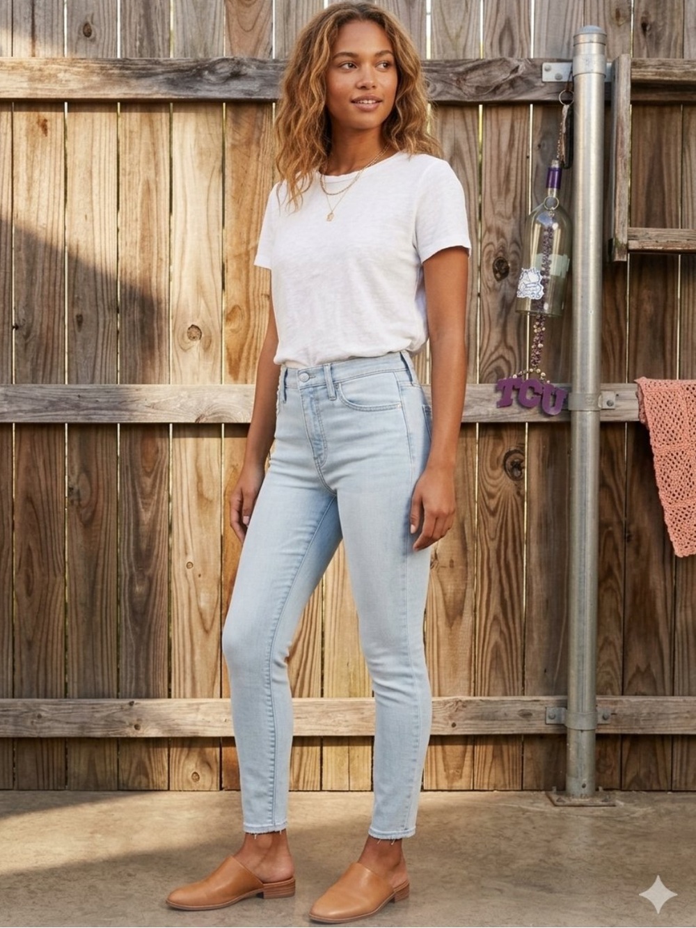 👗madewell 9 in mid rise skinny crop light Wash Women’s Jeans